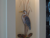 Bovano of Cheshire Sculpture Blue Heron